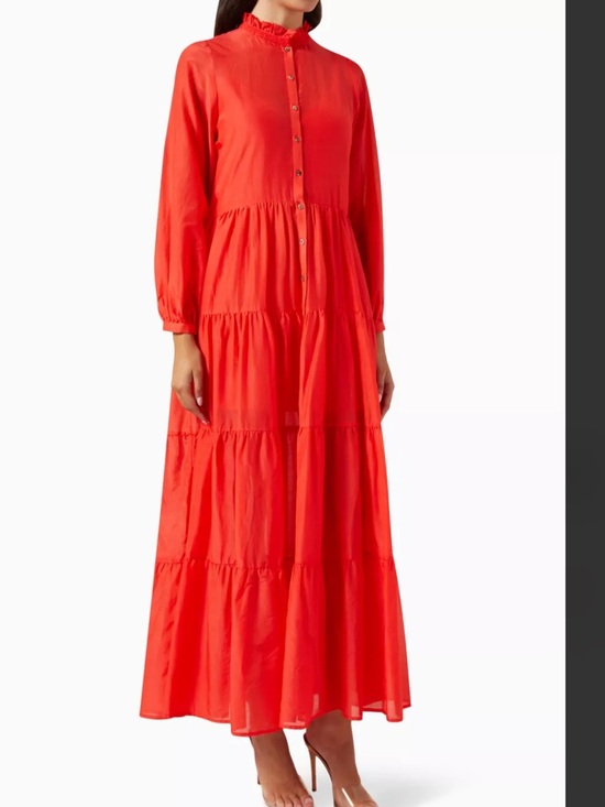 Bird & Knoll Dresses & Skirts - 🧡NWOT BIRD & KNOLL JAMES TIERED MAXI DRESS IN COTTON-SILK BLEND SIZE M